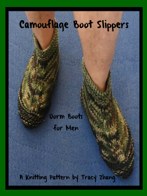 cover image of Camouflage Boot Slippers Dorm Boots for Men Knitting Pattern